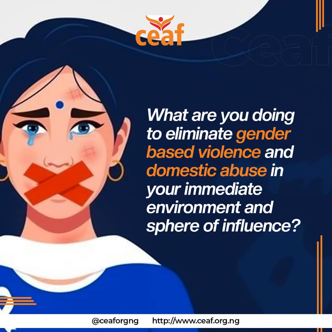 Eliminate Gender-Based Violence and Domestic Violence in Our Immediate Environment